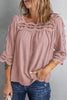 Crochet Trim Hollow Blouse