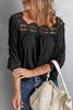 Crochet Trim Hollow Blouse
