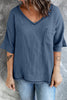 Pockets V Neck Blouse
