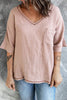 Pockets V Neck Blouse