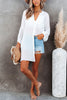 Button Down Cover Up Shirt Dress