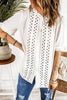 Frilled Hollow Short Sleeve Shirt