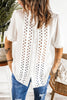 Frilled Hollow Short Sleeve Shirt