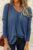 V Neck Waffle Knit Tunic
