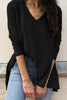 V Neck Waffle Knit Tunic