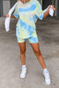 Tie Dye Short Sleeve T Shirt Short Set