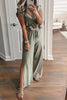 Ruffles Crop Slit Pants Set