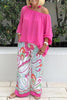 Dew Shoulder Bat T Shirt Pants Set
