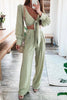 Knot Crop Top Wide Leg Pants Set