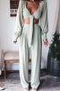 Knot Crop Top Wide Leg Pants Set