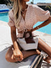 Hollow Lace Up Crop Shorts Sets