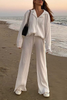 Pleated Oversized Shirt and Trouser Set
