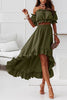 Flounce Off Shoulder Crop Irregularity Skirt Set