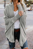 Bat sleeve plus size long knitted cardigan sweater