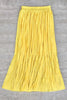 Metallic Pleated Maxi Skirts