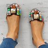 Lydiashoes Pretty Design Peep Toe Flat Sandals