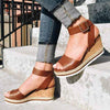 Lydiashoes Casual Daily Comfy Adjustable Buckle Wedges