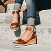 Lydiashoes Casual Daily Comfy Adjustable Buckle Wedges