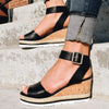 Lydiashoes Casual Daily Comfy Adjustable Buckle Wedges