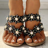 Lydiashoes Studded Toe Post Flat Slipper