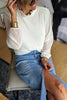 Rooney Pleated Petal Turtleneck Long Sleeve Relaxed Blouse