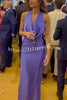 Moments To Cherish Satin Cowl Neck Halter Backless Maxi Dress
