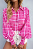 Contrast Unique Print Button Down Long Sleeved Shirt