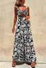 Iconic Crush Floral Printed Back Knotted Elastic Waist Jumpsuit