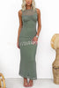 Bentley Mesh Ruched Bust Back Tie-up Stretch Maxi Dress