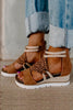 Straw Strap Wedge Sandals