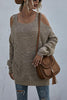 Solid Color Knitted Sling Strapless Base Sweater