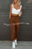 Let¡¯s Rewind Nylon Elastic Waist Pocketed Cargo Pants