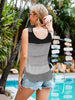 Women's Tank Tops V-Neck Stitching Color Block Loose Tank Top