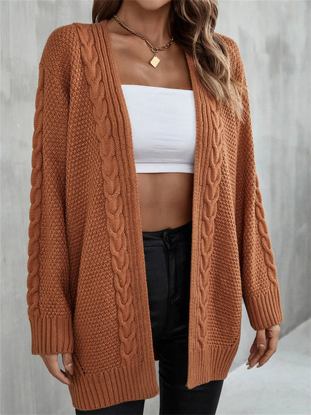 Loose Solid Color Irregular Knitted Sweater Coat