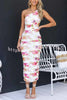 Bloom Now Ruched One Shoulder Stretch Maxi Dress