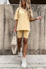 Solid Short Sleeve Short Set