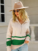 Women's Fashionable Stand-up Neck Zip-up Sweater