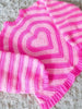 Bohemia Heart Shape Color-Block Crochet Round-Neck Sweater Tops