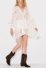 Lace Up Loose Mini Cover Dress