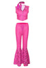 Embroidery Vest & Splattered Stars Flares Set