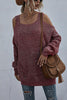 Solid Color Knitted Sling Strapless Base Sweater