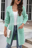Chic Journey Pocketed Ribbed Knit Cardigan