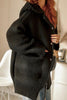 Pocket Hooded Button Oversized Cardigan