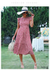 Boho High Waist Summer Midi Floral Dress Bella