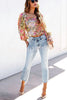 Palace Queen Floral Smocked Billowy Sleeves Top