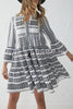 Pay It Forward Embroidered Printed Mini Dress