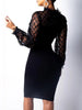 Bohemia Wrap Mesh Hollow See-Through Round-Neck Mini Dresses
