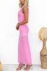 Bentley Mesh Ruched Bust Back Tie-up Stretch Maxi Dress
