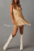 Rodeo Nights Fringed V Neck Mini Dress