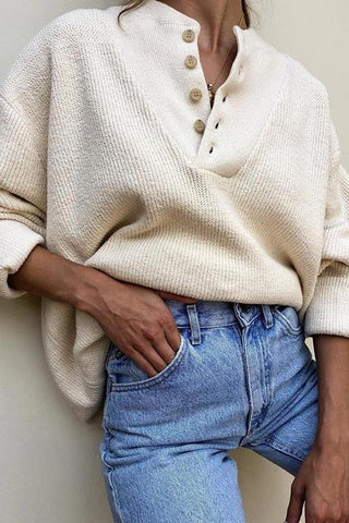 Button Neck Sweater